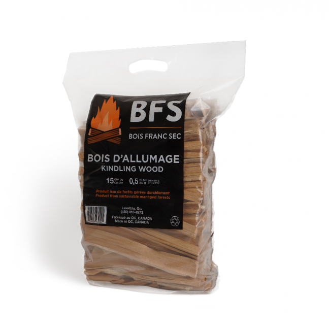 Dry kindling wood 0.5 cube ft - Bois Franc Sec | Aubut (12466)