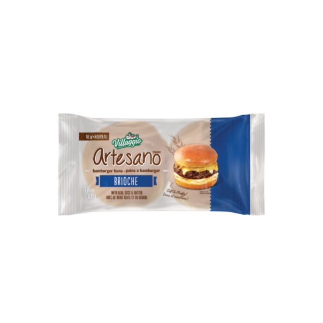 Artesano brioche hamburger bun Villaggio Aubut (12870)