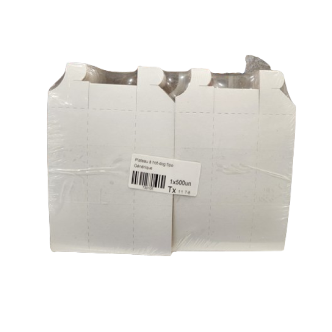 Barquette hot dog en carton 4,7*8,2*4cm*(200p
