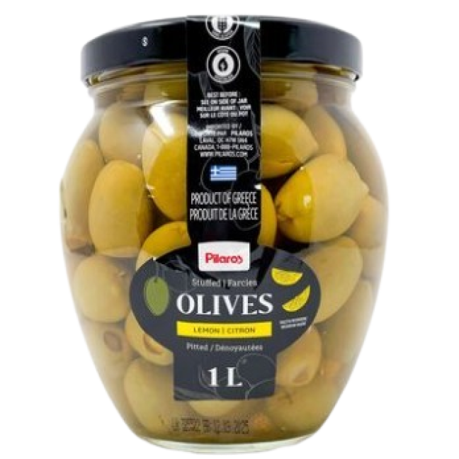 Lemon stuffed green olives Pilaros Aubut (15848)