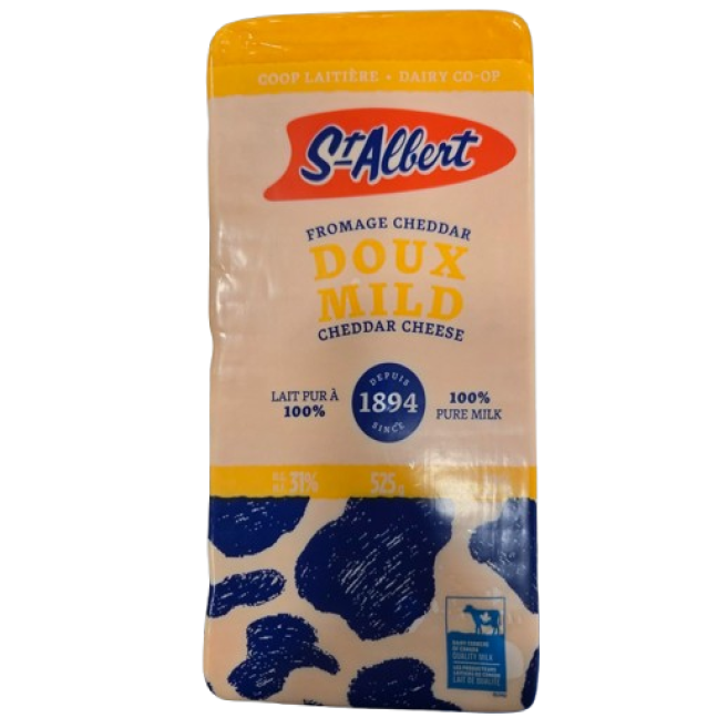 Fromage cheddar doux coloré