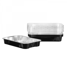 Talthi Contenant 1920ml noir rectangle + couvercle