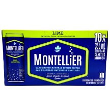 Montellier lime Carbonated natural spring water lime flavor [can+dep]