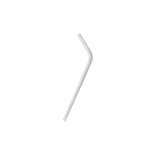RMECO White paper straw 7.75'' 6mm flex