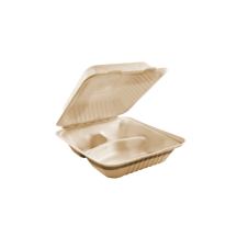 Table Accents 3664130 Container 8x8x3 3 comp. clamshell compostable Table Accents 3664130 Container 8x8x3 3 comp. clamshell compostable