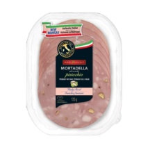Marc Angelo Sliced mortadella with pistachio
