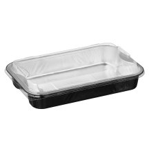 Black aluminum container + lid rectangle 1920ml image #14098