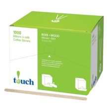Touch 80410N Wood coffee stick 4.5inch thin