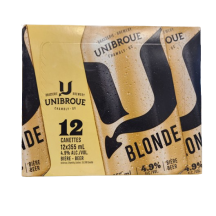 Unibroue Belgian blonde beer [can+dep]