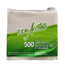 Table Accents White napkin 4 ply 5.9x5.6in