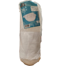 36oz/1050ml white container + round lid image #15556