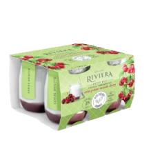 Riviera Yogourt 4.9% fraise avec lait de chèvre