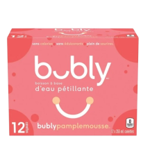 Bubly Grapefruit sparkling water [can+dep]