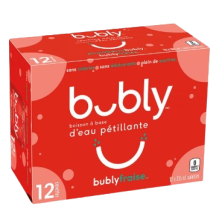 Bubly Strawberry sparkling water [can+dep]