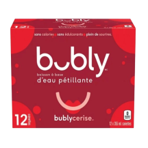Bubly Cherry sparkling water [can+dep]