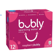 Bubly Rasberry sparkling water [can+dep]