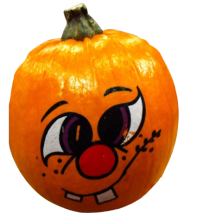  Decorated mini pumpkin