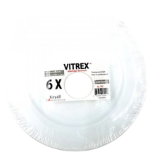 Vitrex Assiette ronde blanche à pain 6.5po