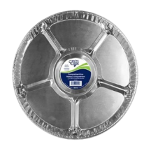 Chef Elite Aluminium round 5 compartment serving tray 16in