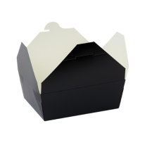 Cafe Express Kraft black paper take-out container #8 Cafe Express Kraft black paper take-out container #8