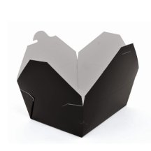 Cafe Express Kraft black paper take-out container #1 Cafe Express Kraft black paper take-out container #1