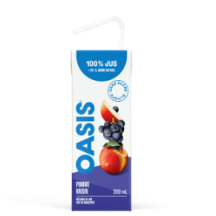 Oasis Grape apple juice.