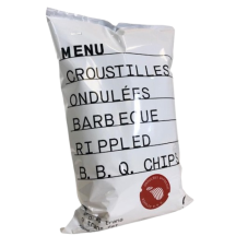Menu Rippled chips bbq