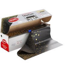 Neatiffy Biodegradable black/gold plastic tablecloth 54x108inch