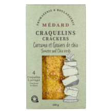 Médard Tumeric and chia seeds crackers