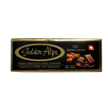 Golden Alps Chocolat noir 74% avec amande