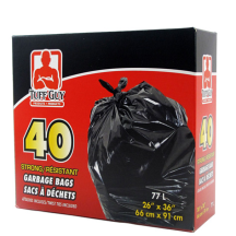 Strongmor/Tuff Guy Strong black garbage bag 26x36in