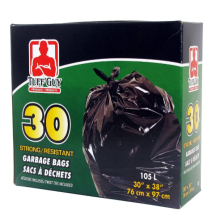Tuff Guy Strong black garbage bag 30x38in