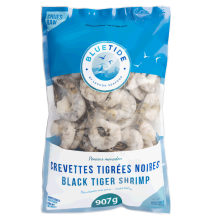 Blue Tide Crevettes tigrées noires crues 16/20 PDAQ surgelé