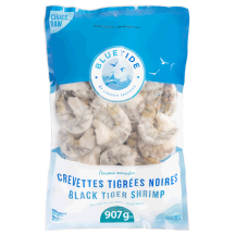 Blue Tide Frozen Black tiger raw shrimp 13-15 PDT on