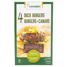 Canabec Frozen duck burgers