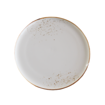 Dap-white Round gold/white plate 11in