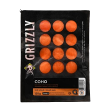 Grizzly [1455] Frozen smoked and sliced coho salmon