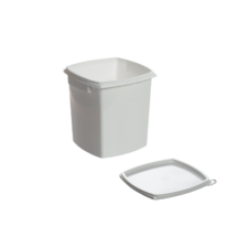IEL 5L white square container and lid