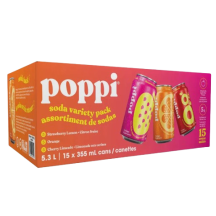 Poppi Soda saveurs variés [can+dep]