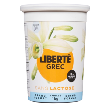 Liberté Yogourt grec 0% vanille sans lactose