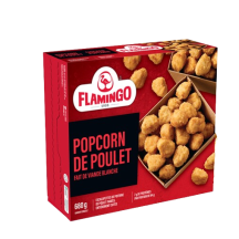 Flamingo Popcorn de poulet, cuites,surgelé