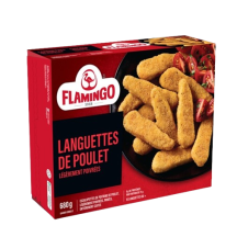 Flamingo Frozen chicken strips, cooked