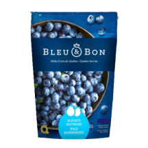 Bleu et bon Frozen wild blueberries, Québec