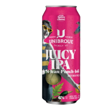 Unibroue Juicy IPA beer [can+dep]