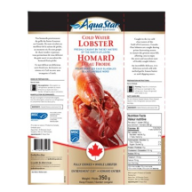 Aquastar Homard entier d'eau froide cuit surgelé