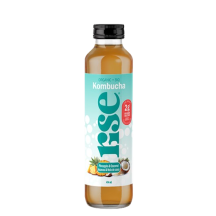 Rise Low-sugar pineapple and coconut kombucha [btl+dep]