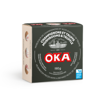 Oka Mushrooms and truffle cheese