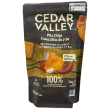Cedar Valley Red pepper and garlic pita chip