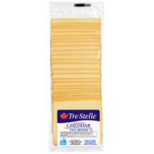 Tre Stelle Sliced smoked white cheddar cheese [approx. 0.55kg]