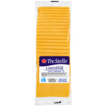 Tre Stelle Fromage cheddar jaune tranché [env. 0.55kg]